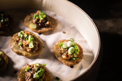 Mini Scallion Pancakes with Mapo Mushrooms2