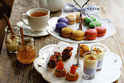 Jouer collaborated with NEOM to launch an afternoon tea set